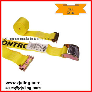 2" X 12′ Yellow E-Track Tie Down Straps - Cam Buckle